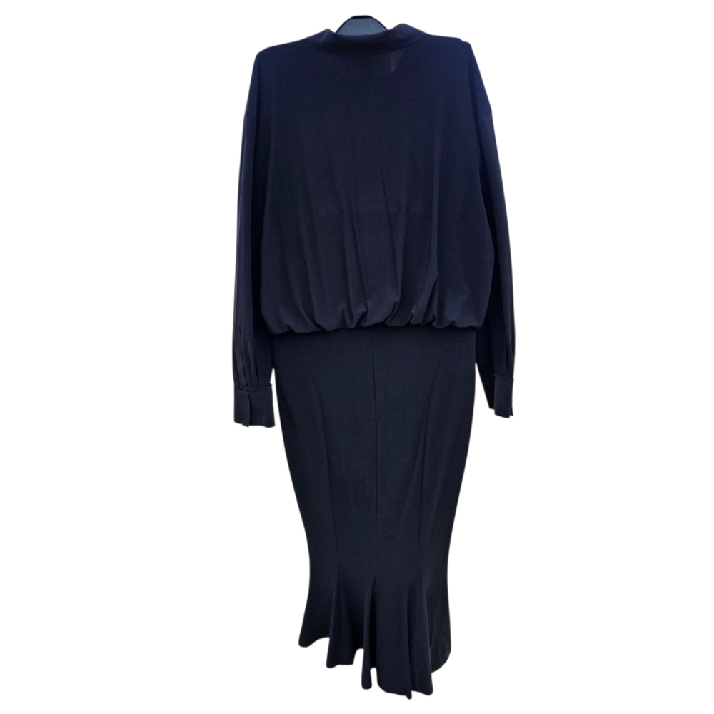 Norma Kamali Boyfriend Shirt Fishtail Midi Dress- Small - Picture 7 of 14